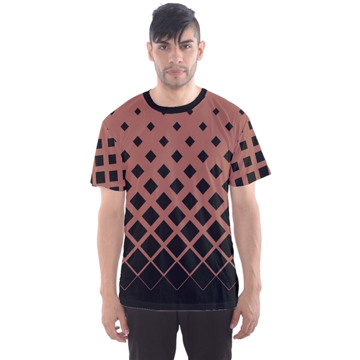 Mocha Gradient Rhombuses Men s Sport Mesh Tee 