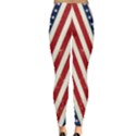 Navy & Red Stripe Design American Flag Leggings View2