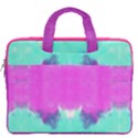 Aqua & Pink Tie Dye Double Pocket 16  Laptop Bag View2