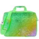 Green Yellow Mosaic Stylish Floral 16  Shoulder Laptop Bag View3