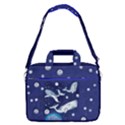 Dark Blue Sperm Whale Pattern 16  Shoulder Laptop Bag View1