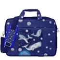 Dark Blue Sperm Whale Pattern 16  Shoulder Laptop Bag View3