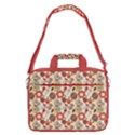 Red Floral Retro Style 16  Shoulder Laptop Bag View1