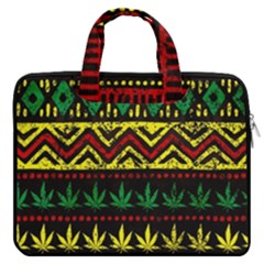 Traditional African Print Dashiki Black 16  Double Pocket Laptop Bag by CoolDesigns
