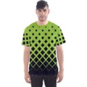 Neon Green Gradient Rhombuses Men s Sport Mesh Tee  View1