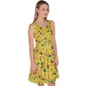 Science Chemistry Formula Yellow Knee Length Skater Dress With Pockets View3