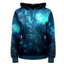 Shining Blue Star Black Fun Night Sky Moon Stars Pullover Hoodies View1