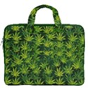 Full Cannabis Green Marijuana Leaves 16  Double Pocket Laptop Bag View2