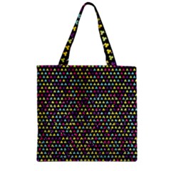 Disco Colorful Shamrock Leaves Zipper Grocery Tote Bag by CoolDesigns