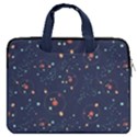 Space Stars Dark Slate Blue Nebula Double Pocket 16  Laptop Bag View1