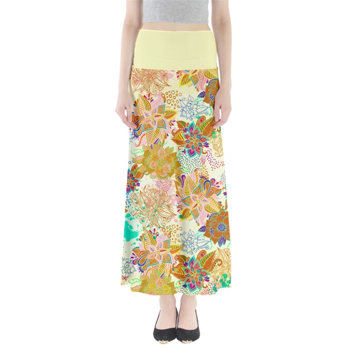 Yellow Floral Maxi Skirt