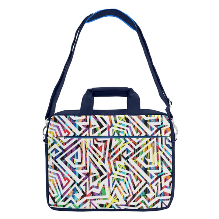 Blue Space Aztec Fashion 16  Shoulder Laptop Bag 