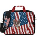 Eagle Flag Full Rust Print Red & White 16  Shoulder Laptop Bag  View3