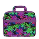 Purple & Green Pop Art Boom Pattern 13  Shoulder Laptop Bag  View4