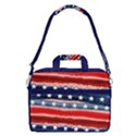 Painted USA America Flag Red & Blue 16  Shoulder Laptop Bag  View2