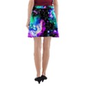 Milky Way Black & Turquoise Stars Andromeda Galaxy A-Line Skirt with Pockets View2