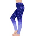 Hearts Berry Blue Sweet Valentines Day Leggings  View3