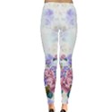 Elegant White Sweet Roses Floral Leggings  View2