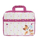 Light Yellow & Magenta Cute Fox Print 16  Shoulder Laptop Bag  View4