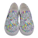 Aquamarine & Plum Elegant Unicorn Print Canvas Slip Ons View1