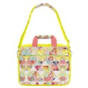 Forest Floral Peach & Yellow Triangle Print 13  Shoulder Laptop Bag  View1