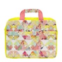 Forest Floral Peach & Yellow Triangle Print 13  Shoulder Laptop Bag  View4