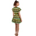 Mexico Marijuana Yellow Green Flutter Sleeve Wrap Dress View2