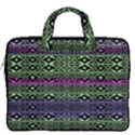 Dark Classic Native Tribal Ethnic Print Carrying Handbag 16  Double Pocket Laptop Bag  View2