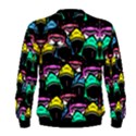 Cool Shark Face Colorful Funny Mens Pullover Sweatshirt View2