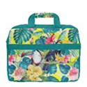 Light Yellow & Teal Tropical Toucans 13  Shoulder Laptop Bag  View4