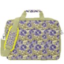 Dark Khaki Elegant Roses Floral 13  Shoulder Laptop Bag  View3