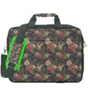 Forest Green Plumeria Hibiscus Flowers 16  Shoulder Laptop Bag View3