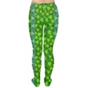 Green Shamrock Clover Leaves Tights View2