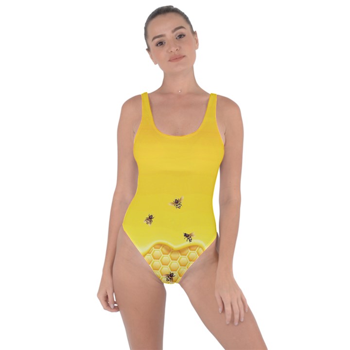 Bee Honeycombs Yellow Honey Insect Bring Sexy Back Swimsuit