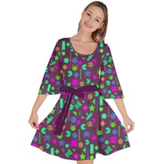 Fun Gamer Cosplay Cartoons Dark Amethyst Velour Kimono Dress