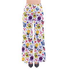 Funny Bright Colorful Halloween Pattern Comfy Palazzo Pants