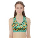 Mint Hot Dog Sports Bra with Border View1