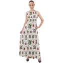 Gray Pattern with Watercolor Beetles Chiffon Mesh Maxi Dress View1