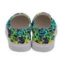 Turquoise & Yellow Floral Flower Design Womens Slip Ons View4