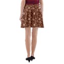 Brown Lollipop Candy Macaroon Cupcake Donut A-Line Pocket Skirt View2