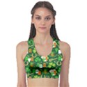 Happy St Patrick Shamrock Handraw Sports Bra View1