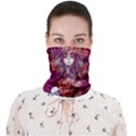 Roses Floral Dark Magenta Skeleton Skulls Prints Seamless Face Mask Bandanas for Dust Outdoor (Adult) View1