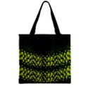 Shamrock Leafs Dark Olive Shadow Zipper Grocery Tote Bag View2