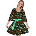 Shooting Star Dark Olive Galaxy Velour Kimono Dress View1