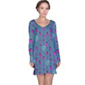 Insect Purple & Steel Blue Ladybugs Long Sleeve Nightdress View1