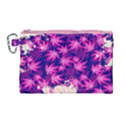 Magenta & Pink Cannabis Marijuana Leaf Canvas Cosmetic Bag  View1