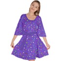 Science Spirals Pattern Blue Violet Velour Kimono Dress View1