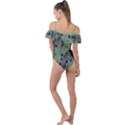 Shadow Webs Spiders Lime Frill Detail One Piece Swimsuit View2