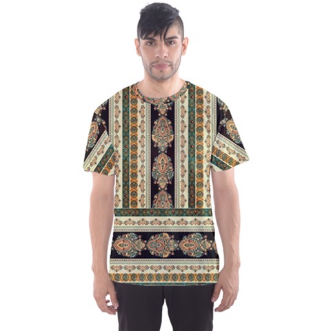 Ethnic Seamless Colorful Navajo Pattern Men s Sports Mesh Tee by CoolDesigns
