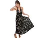 Black Pattern Music Notes Treble Clef Backless Maxi Beach Dress View1